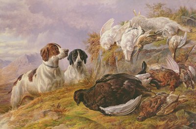 Perros de caza por la presa del día de Charles Jones